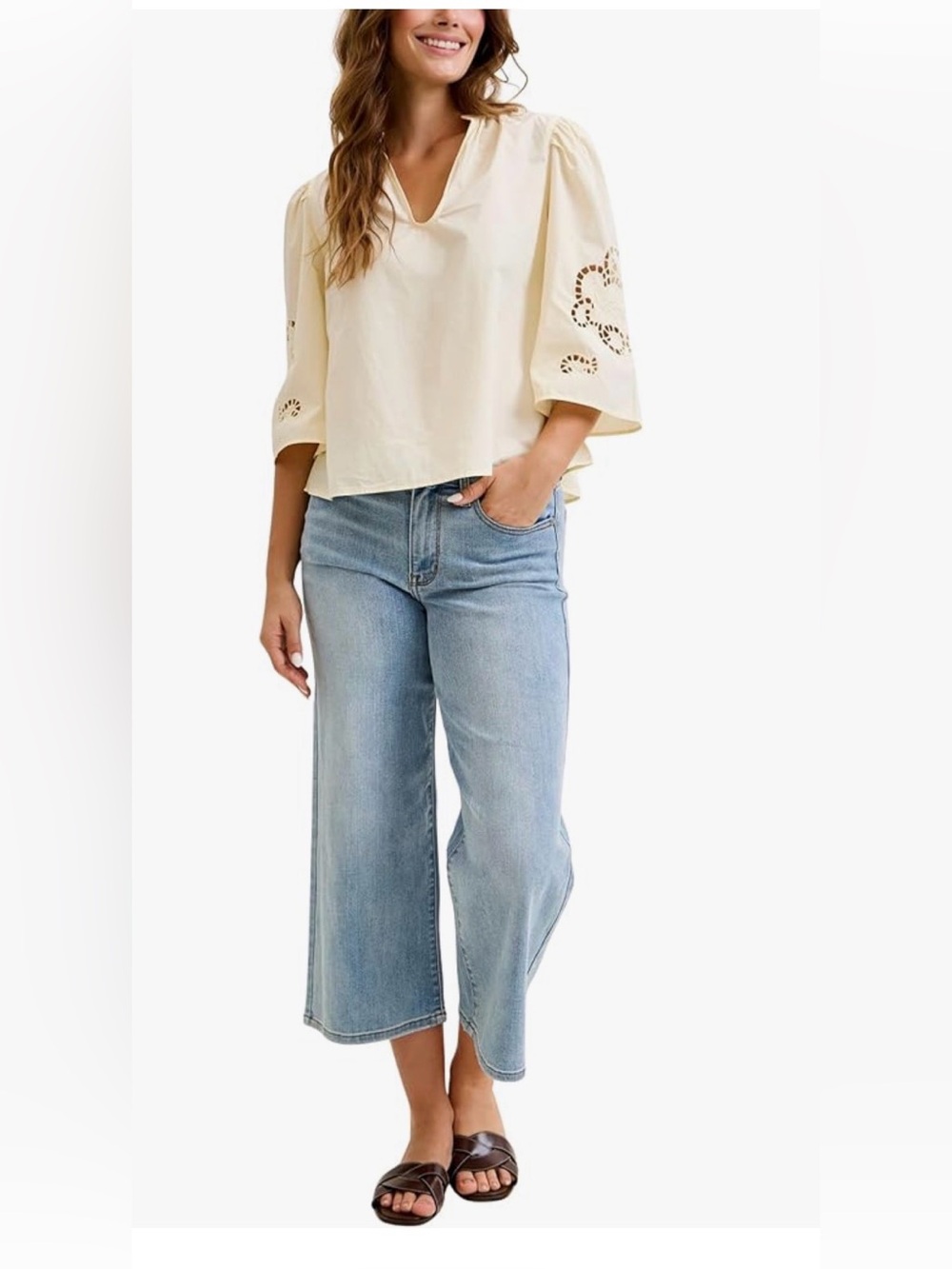 JUDY BLUE denim ~ Wide Leg Crop